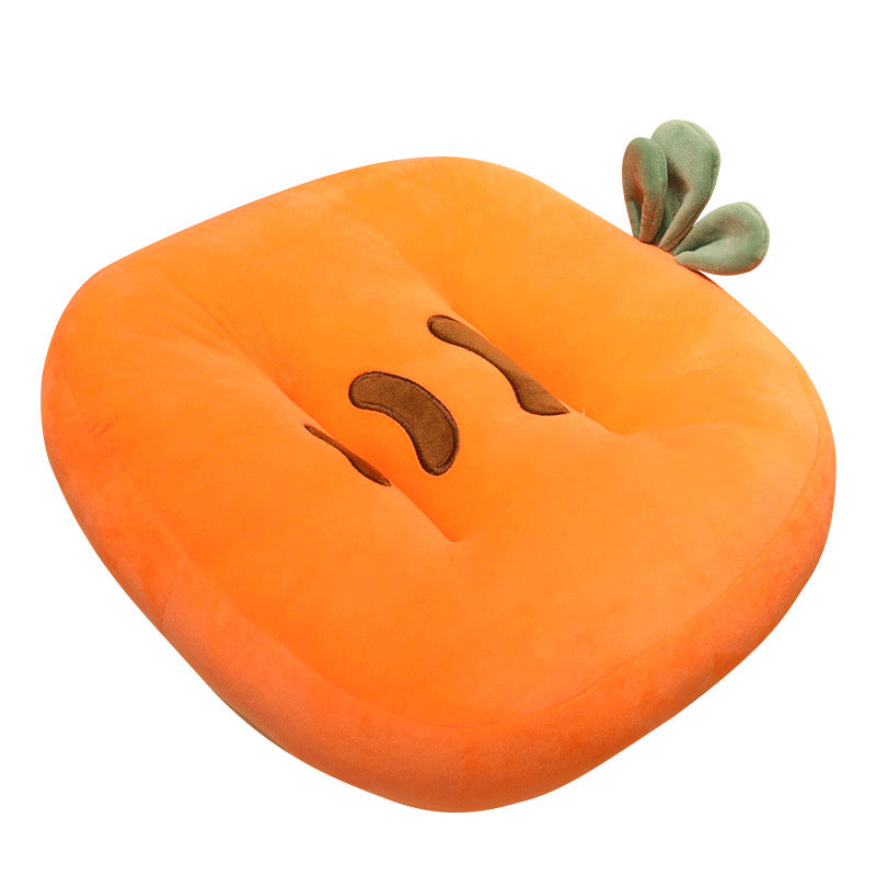Plush seat cushion with viscoelastic filling and cute strawberry design