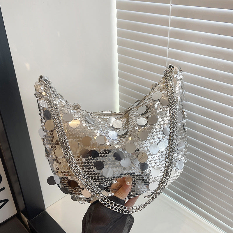 Sequin-Embellished Evening Handbag