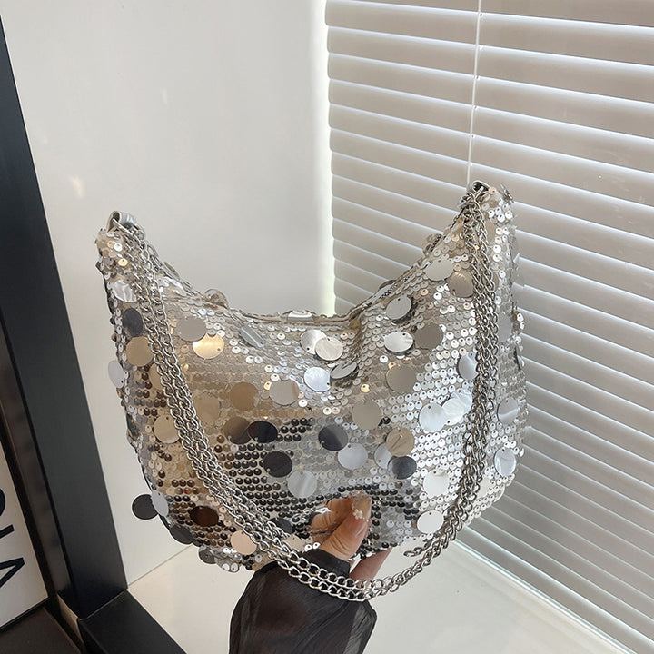 Sequin-Embellished Evening Handbag