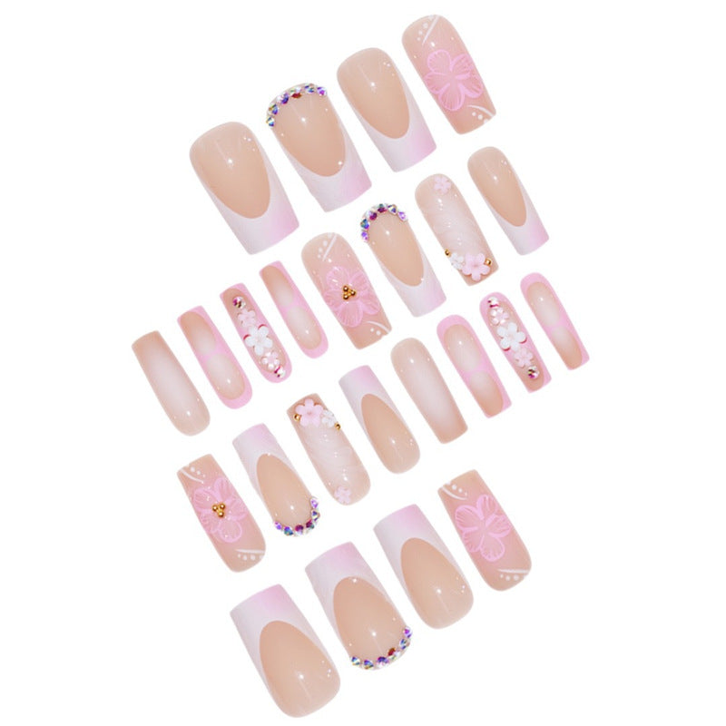Artistic Floral Nail Extensions Kalsten
