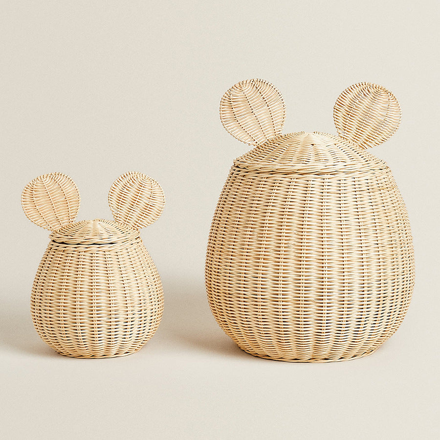 Playful storage basket with animal ears Kalsten