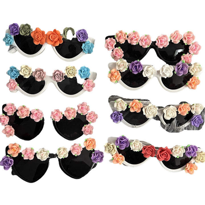 Women Cat-Eye Sunglasses with Floral Decor Kalsten