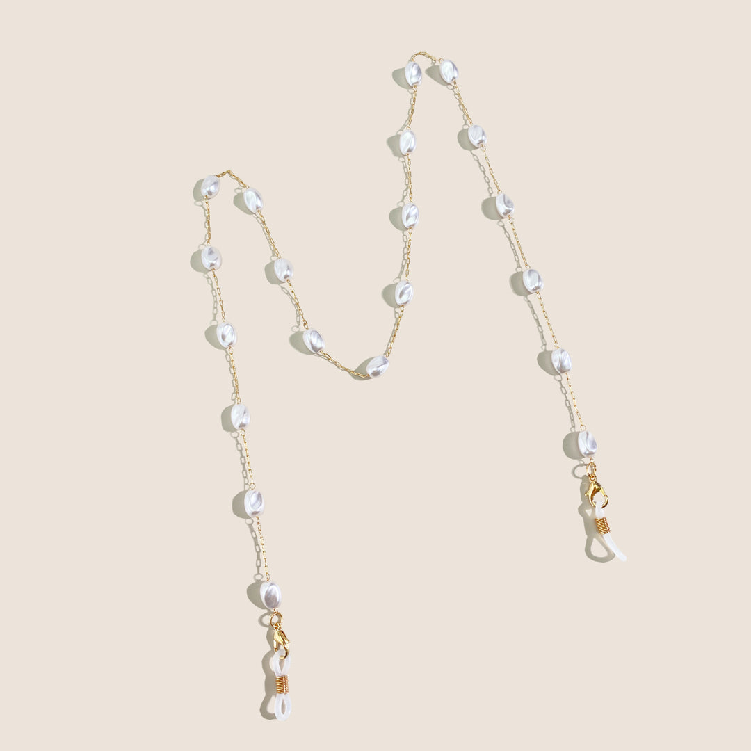 Elegant Pearl-Accented Eyewear Chain Kalsten