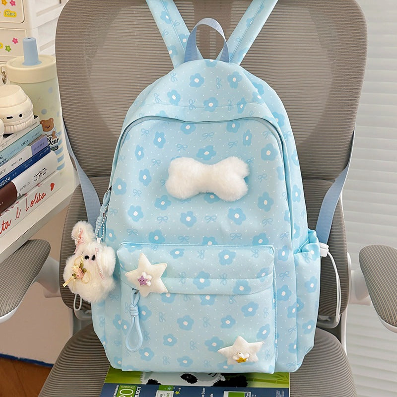 Floral-Embellished Patterned Backpack Kalsten