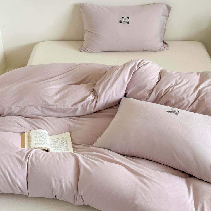 Jersey bed linen set in soft cotton blend