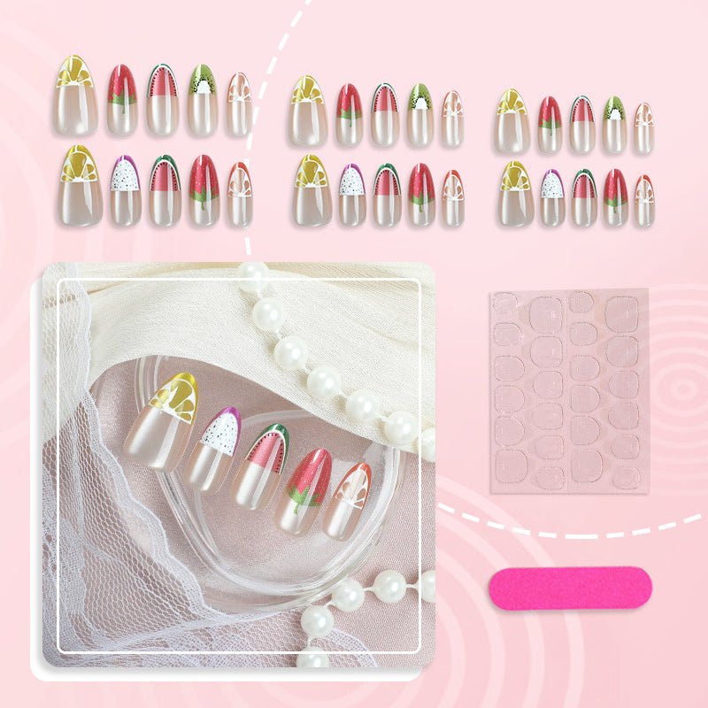 Fruit-Inspired Press-On Nail Art Set