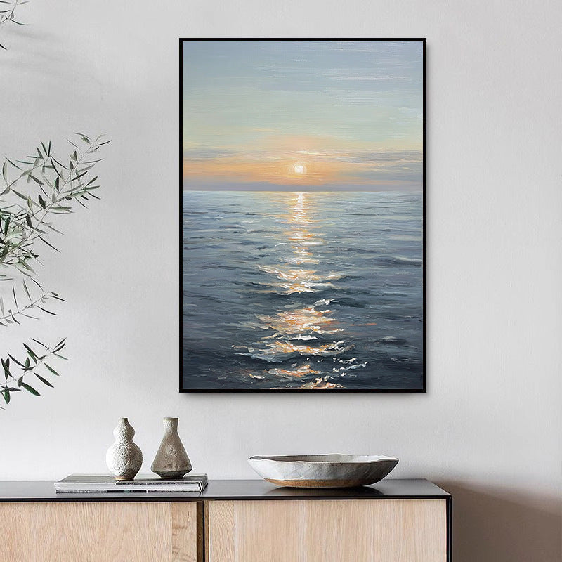 Scenic Coastal Sunset Canvas Artwork