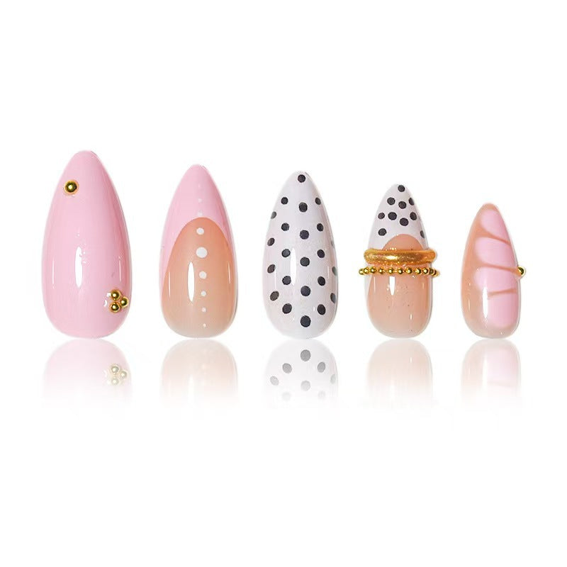 Artistic Polka Dot Press-On Nail Set Kalsten