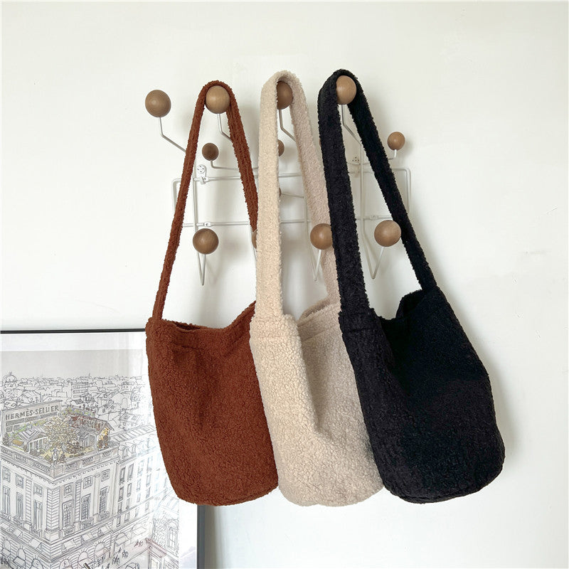 Cozy Faux Fur Bucket Bag