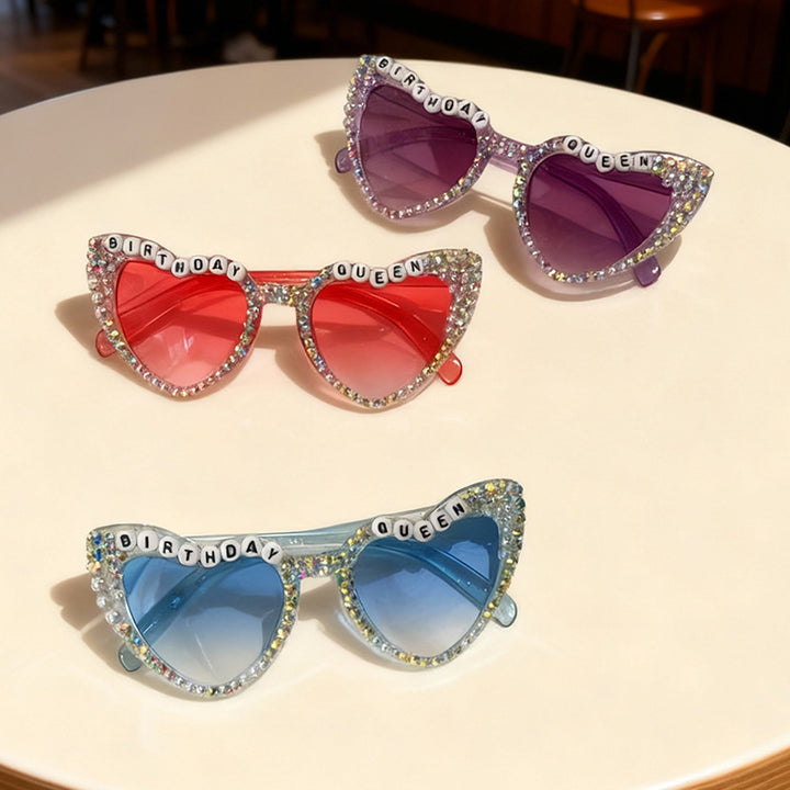 Rhinestone-Accented Birthday-Themed Sunglasses Kalsten