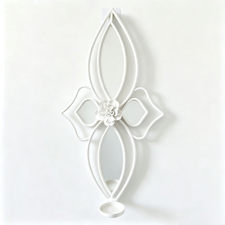 Elegant Floral Wall Mirror with Decorative Metal Design Kalsten