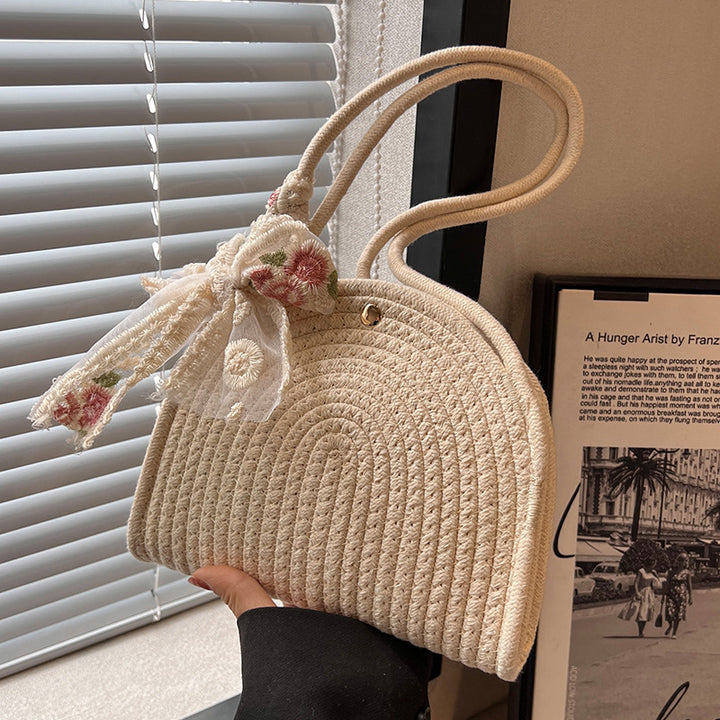Handcrafted Straw Satchel Bag