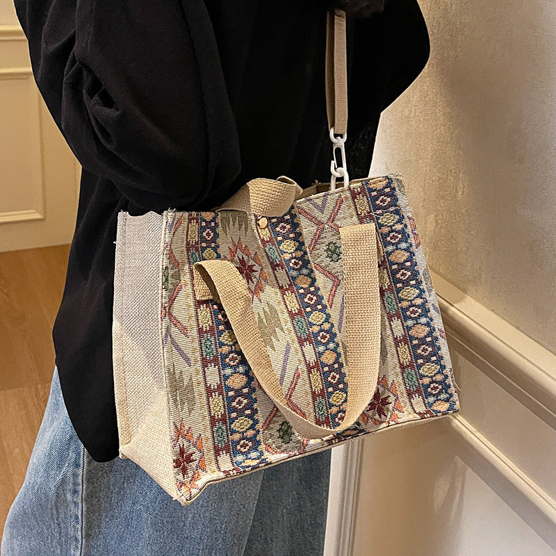 Handcrafted Ethnic Pattern Tote Bag