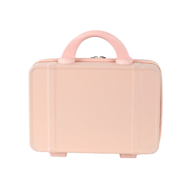 hard-shell travel cosmetic case with double-zip closure top handle and protective feet Kalsten