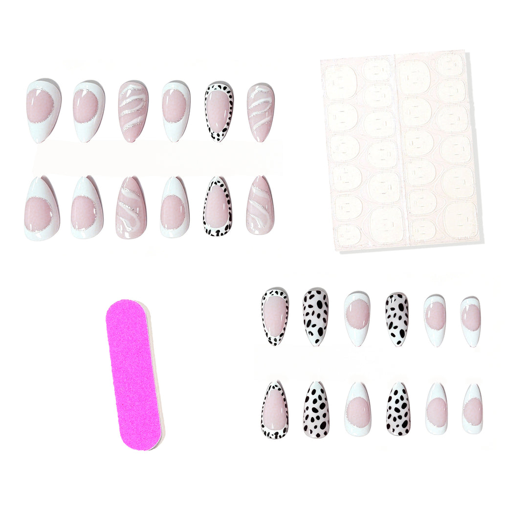 Artistic Almond-Shaped Nail Art Extensions Kalsten