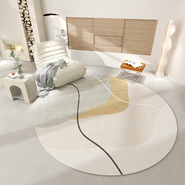 Modern Geometric Circular Area Rug for Home