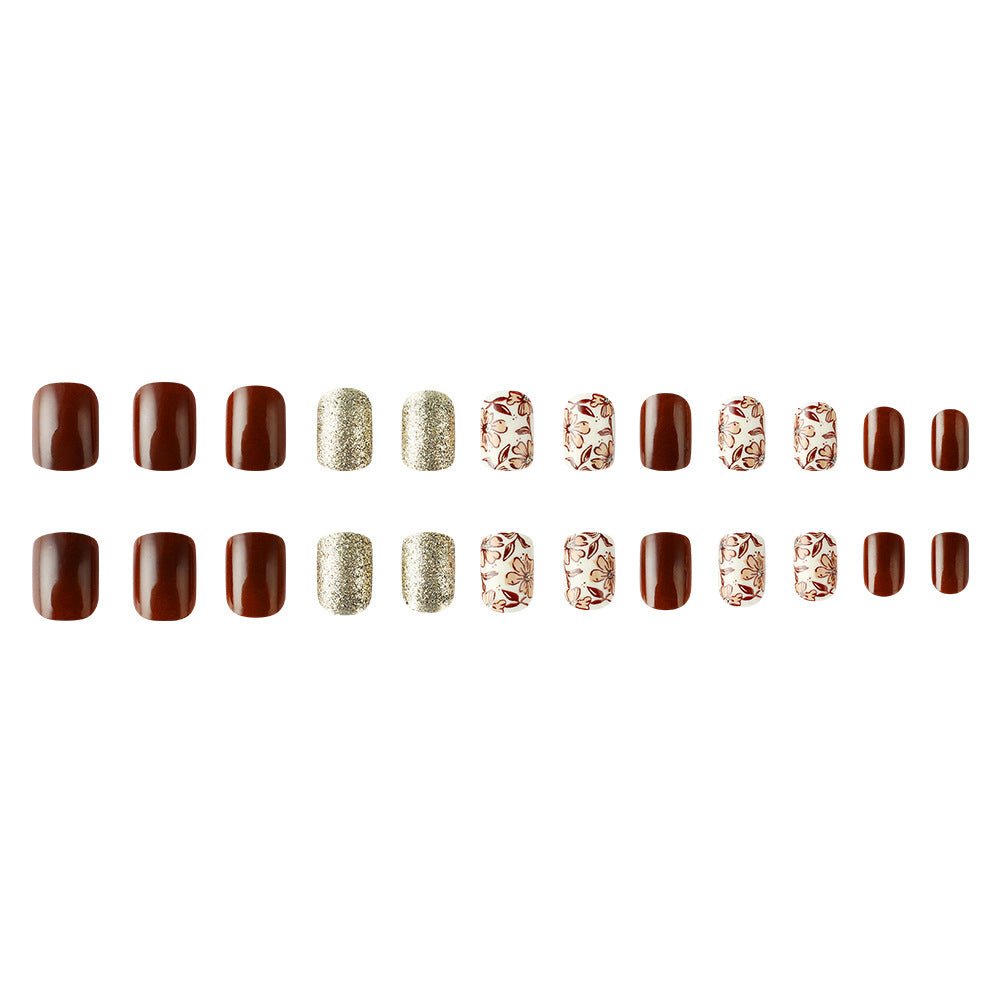 Artistic Floral-Inspired Press-On Nail Set Kalsten