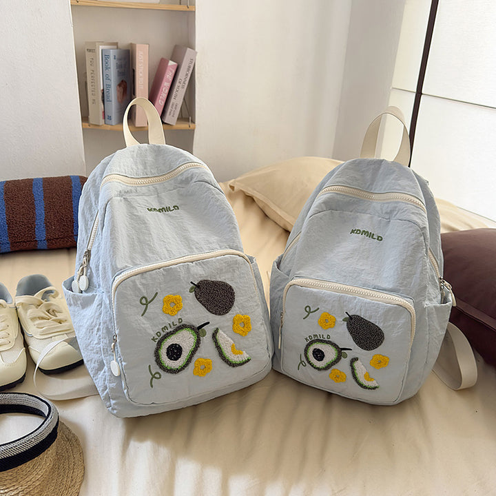 Stylish Embroidered Fruit-Themed Backpack Kalsten