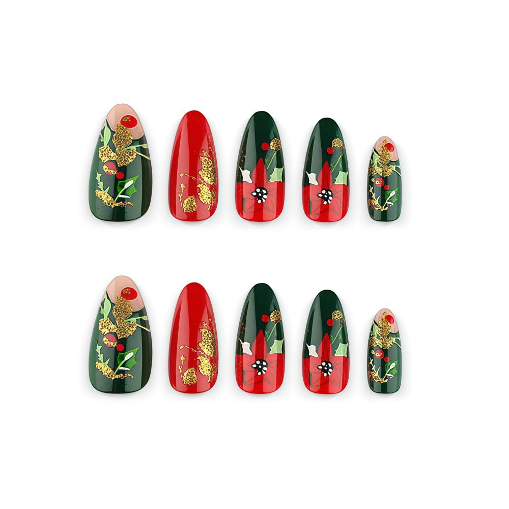 Artificial Nail Set with Festive Design Kalsten