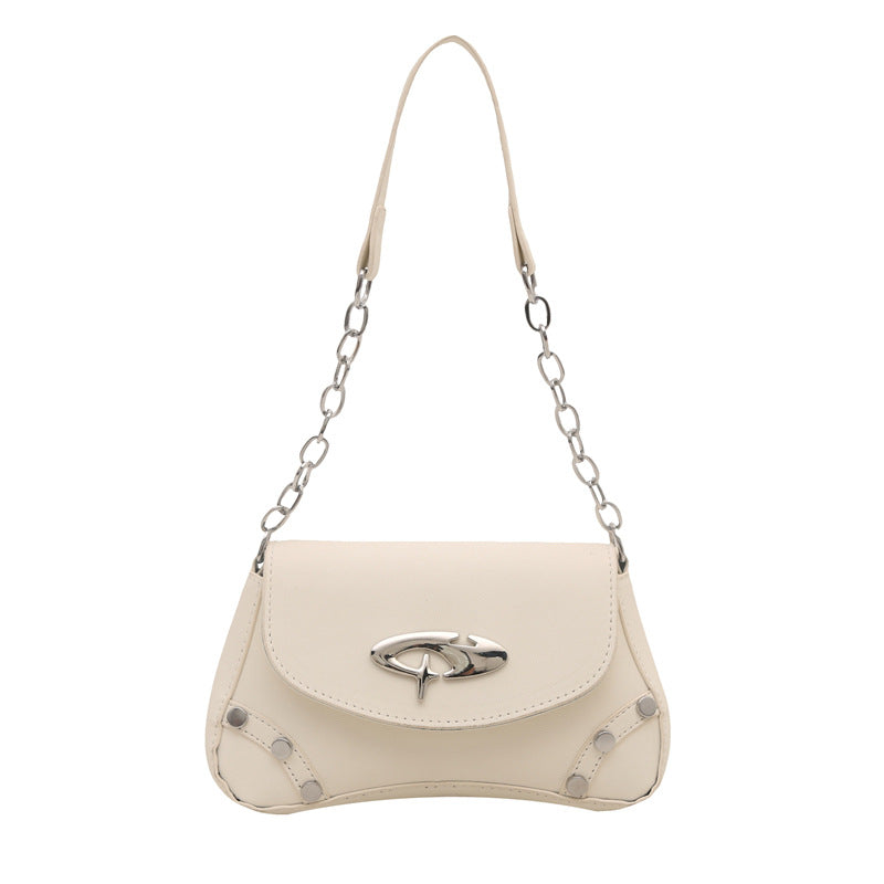 Chain-Detail Shoulder Handbag