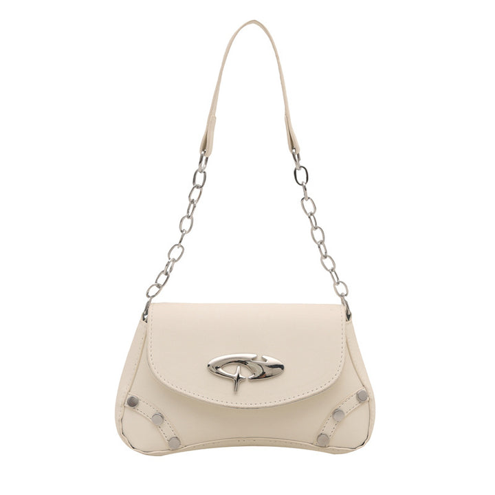 Chain-Detail Shoulder Handbag