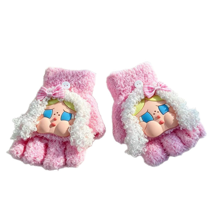 Cute Cartoon Character Fingerless Gloves Kalsten