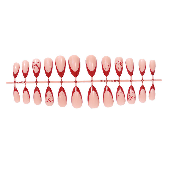 Elegant French Tip Design Press-On Nail Set Kalsten
