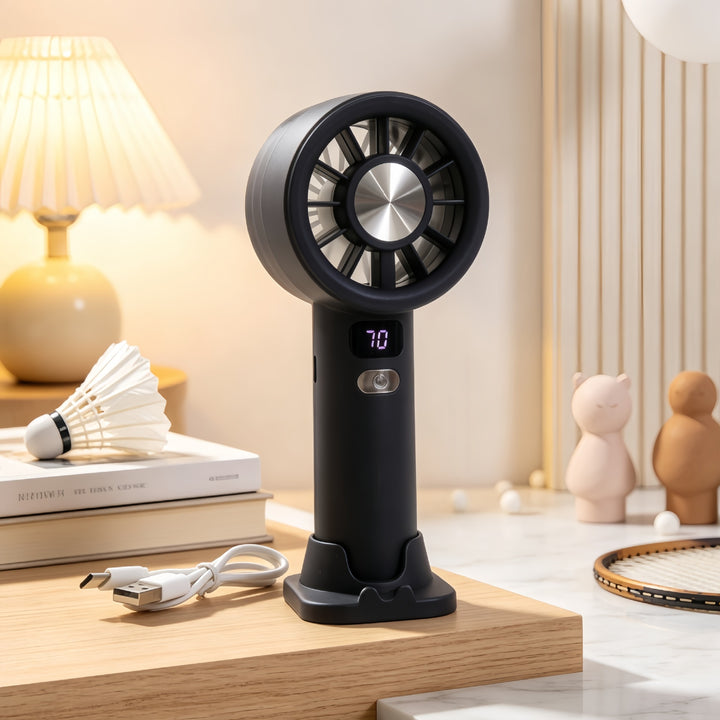 Portable Handheld Fan with Precise Speed Control and LED Display Kalsten