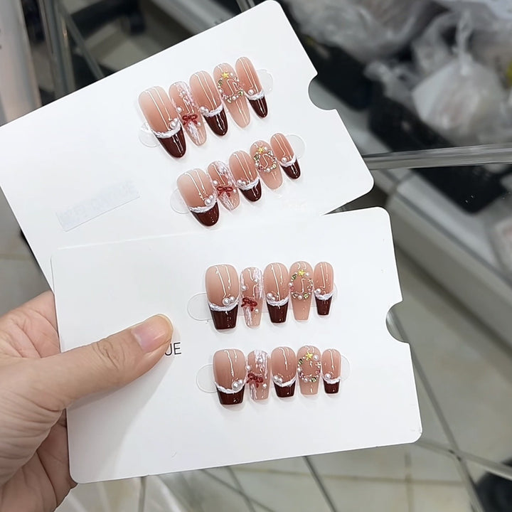 Elegant Decorative Nail Art Press-On Set Kalsten