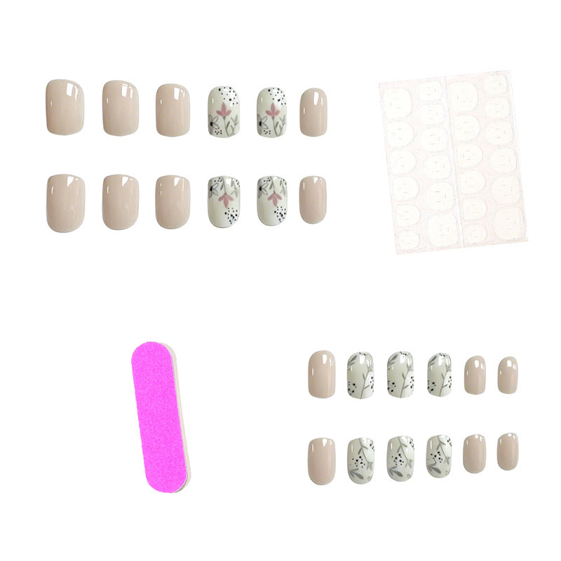 Elegant Floral Art Press-On Nails Kalsten