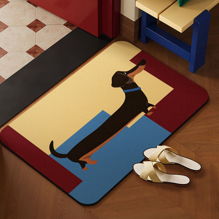Cartoon Dog-Themed Entrance Mat