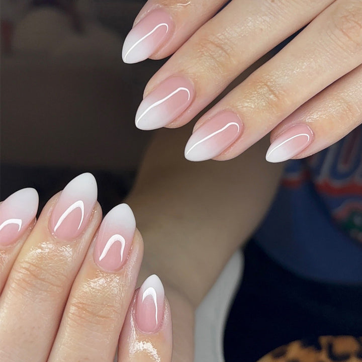 Elegant Ombre Almond Shaped Press-On Nails Kalsten