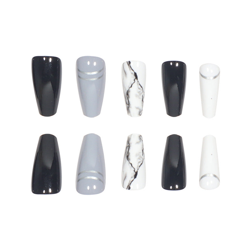 Artistic French Tip Press-On Nails Kalsten