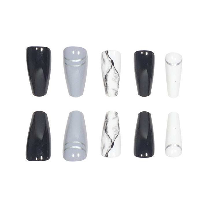 Artistic French Tip Press-On Nails Kalsten