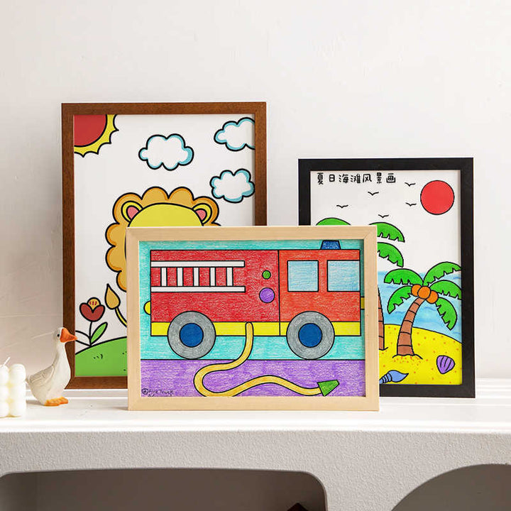Whimsical Train Art Frame