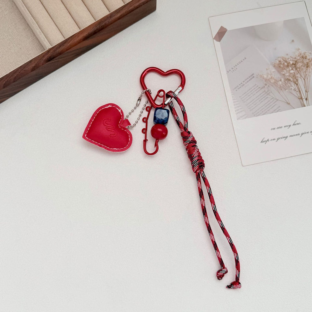 Heart-Shaped Leather Keychain Kalsten