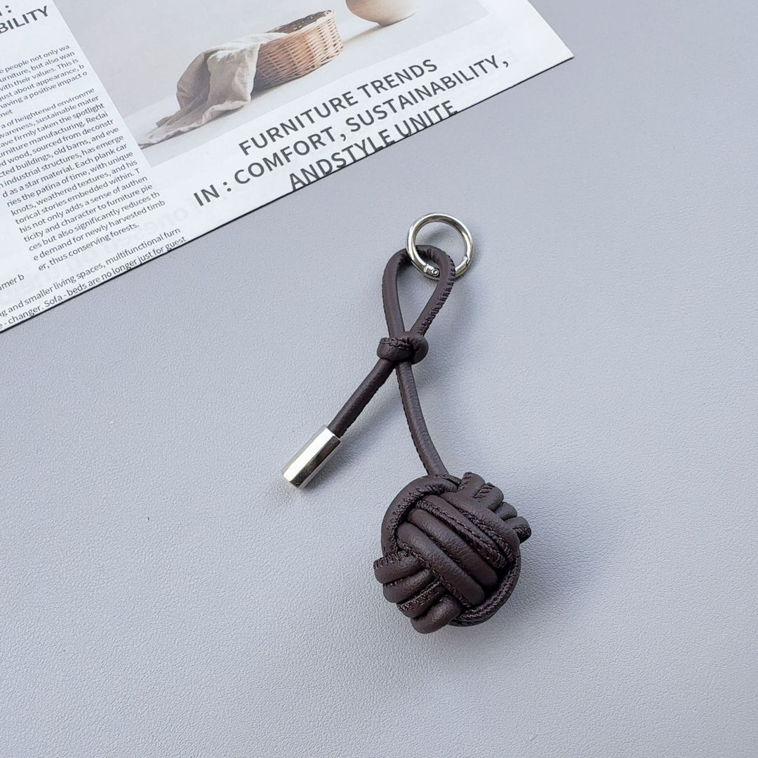 Stylish Knotted Leather Keychain Kalsten