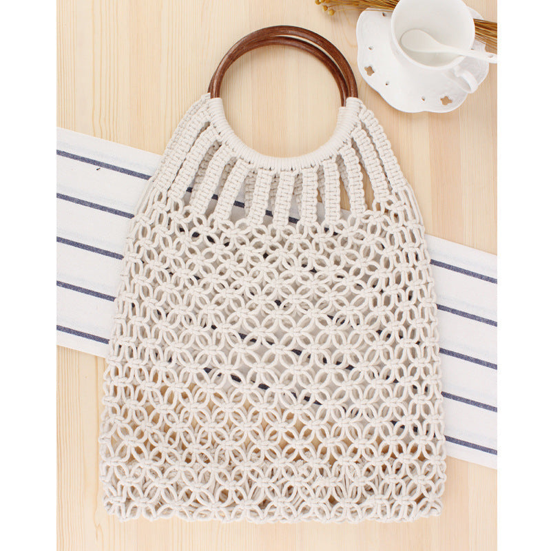 Tote bag with braided net design and practical inner bag Kalsten
