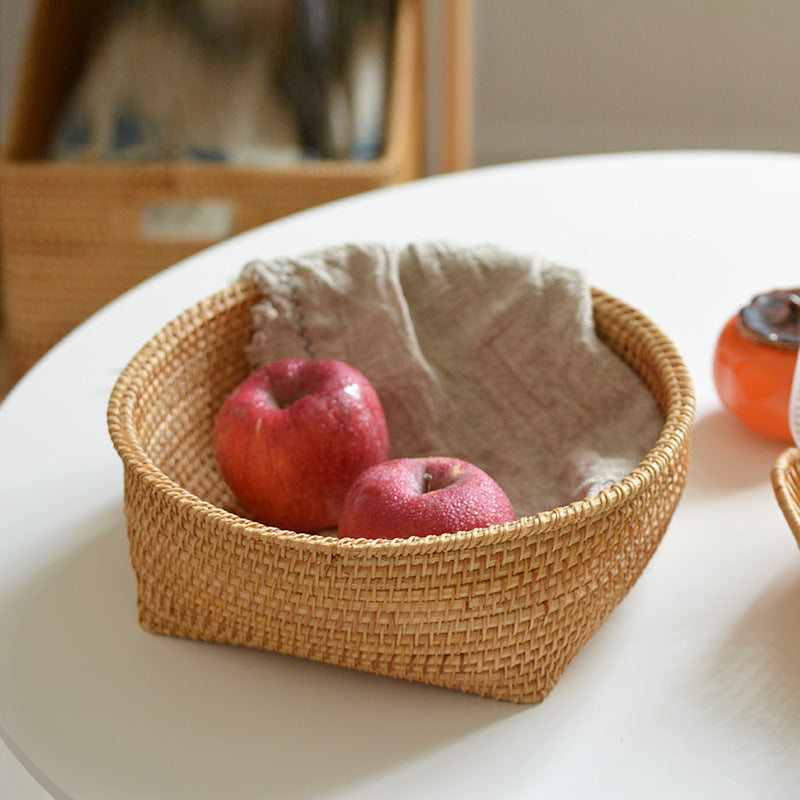 Handcrafted storage basket made of natural rattan Kalsten