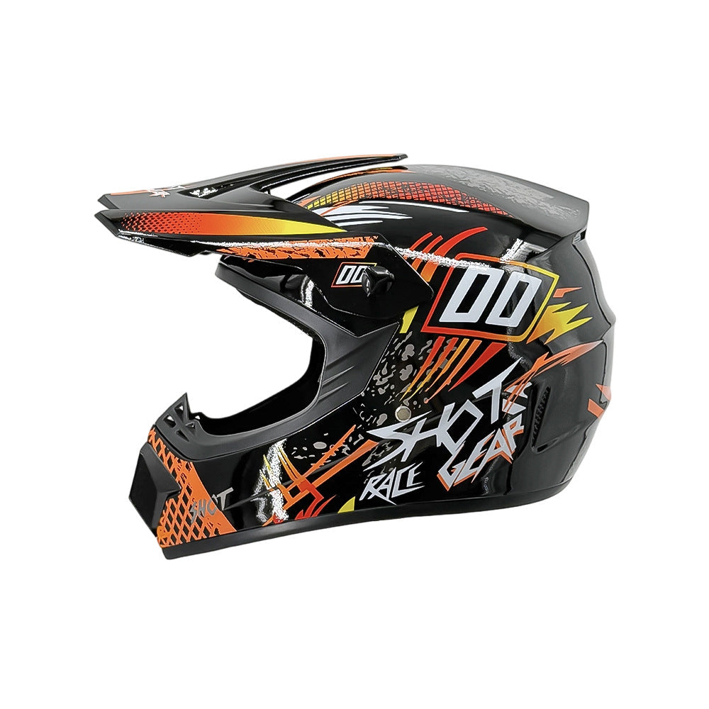 full-face motocross helmet with extended visor and reinforced chin guard Kalsten