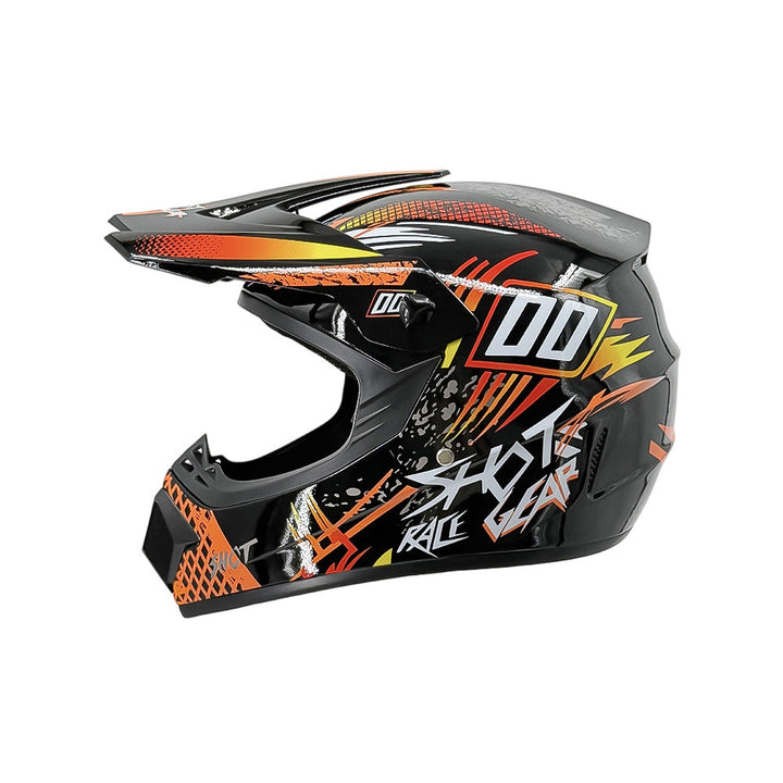 full-face motocross helmet with extended visor and reinforced chin guard Kalsten