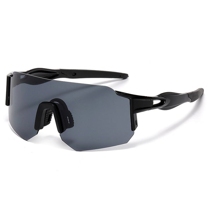 Unisex nan Wraparound sports sunglasses with mirrored one-piece visor and flexible plastic temple Kalsten