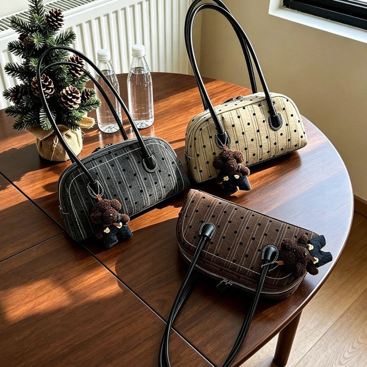 Polka Dot Accent Handbag