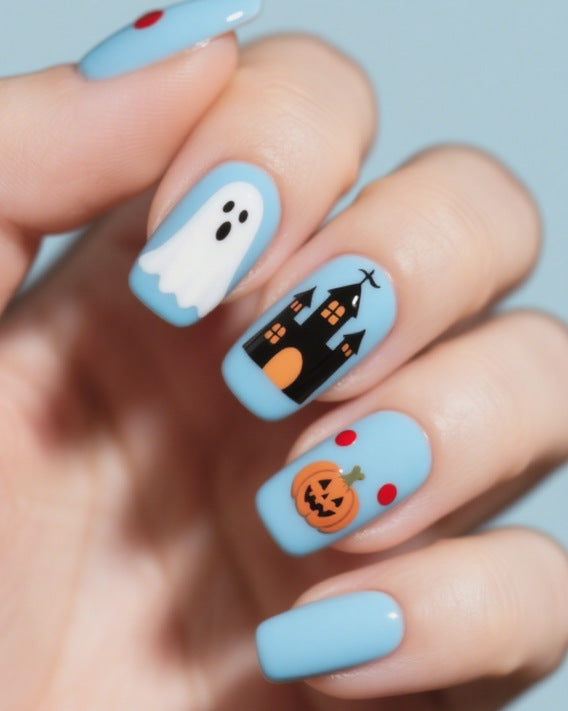 Halloween-Themed Press-On Nail Art Set Kalsten