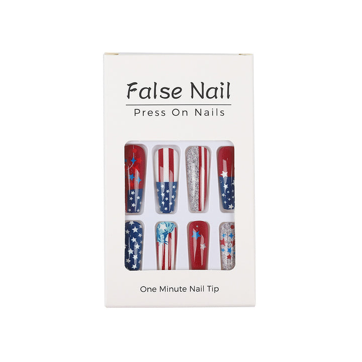 Creative Nail Art with Patriotic Design Kalsten