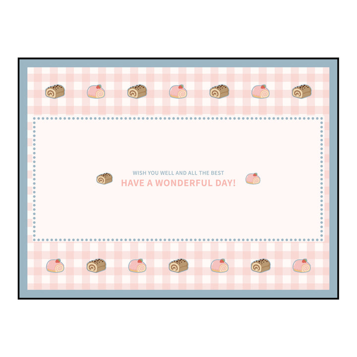 Striped Faux-Leather Table Placemat with Decorative Snail Print