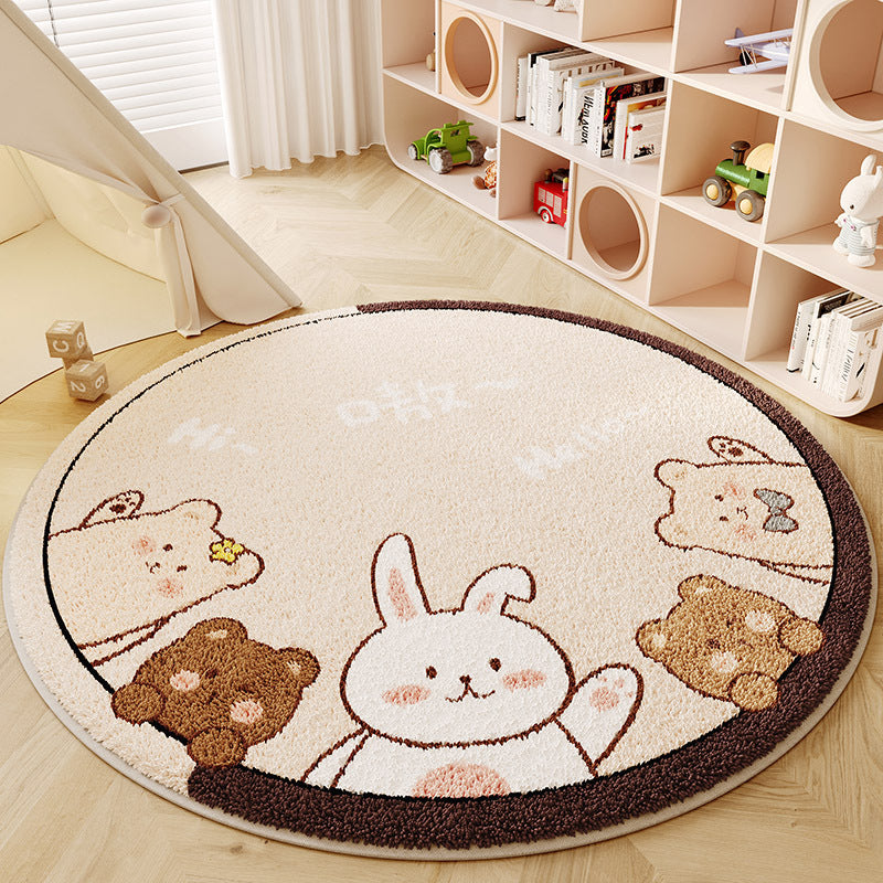 Cartoon-Themed Round Area Rug