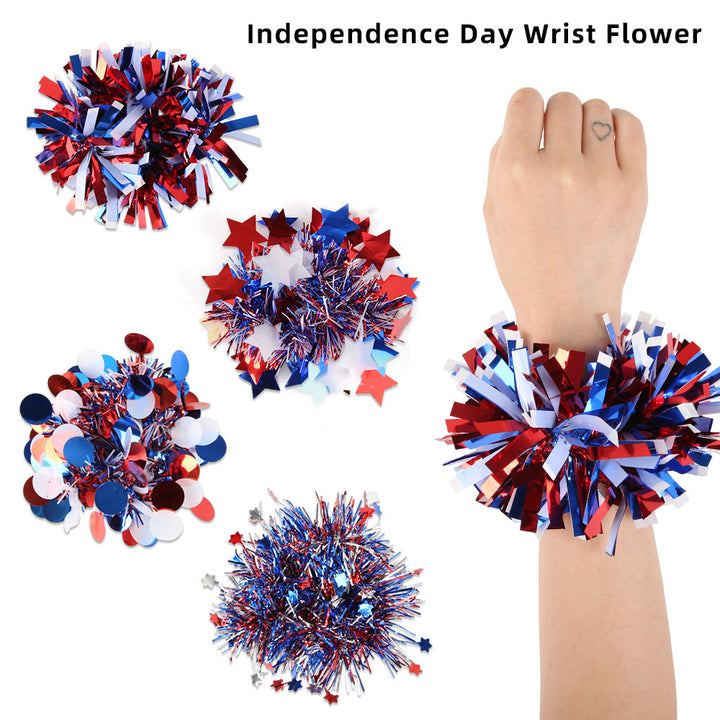 Unisex nan sparkling tinsel bracelet with elastic inner ring and voluminous tinsel finish Kalsten