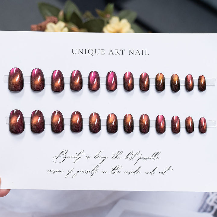 Glossy Long-Lasting Press-On Nail Set