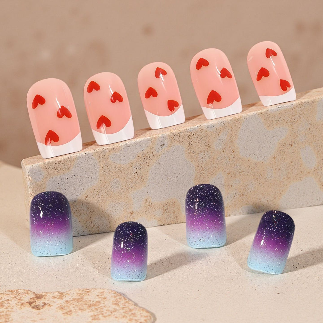 Nail Art Set with Romantic Heart Design Kalsten